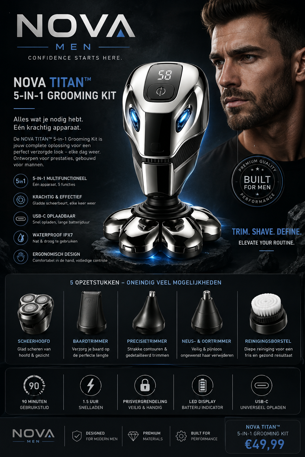NOVA 7D Head Shaver