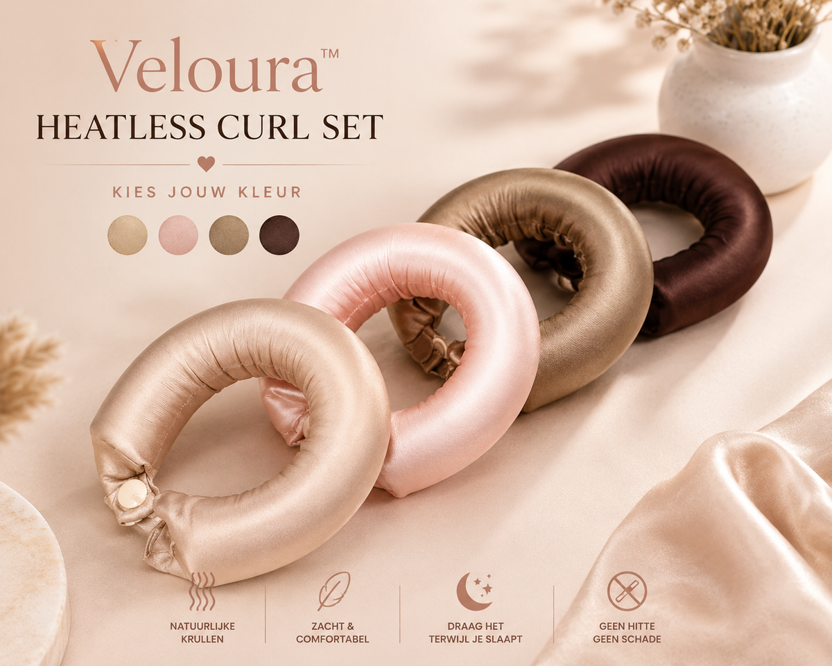 Veloura™ Heatless Curl Set – Zachte Krullen Zonder Hitte