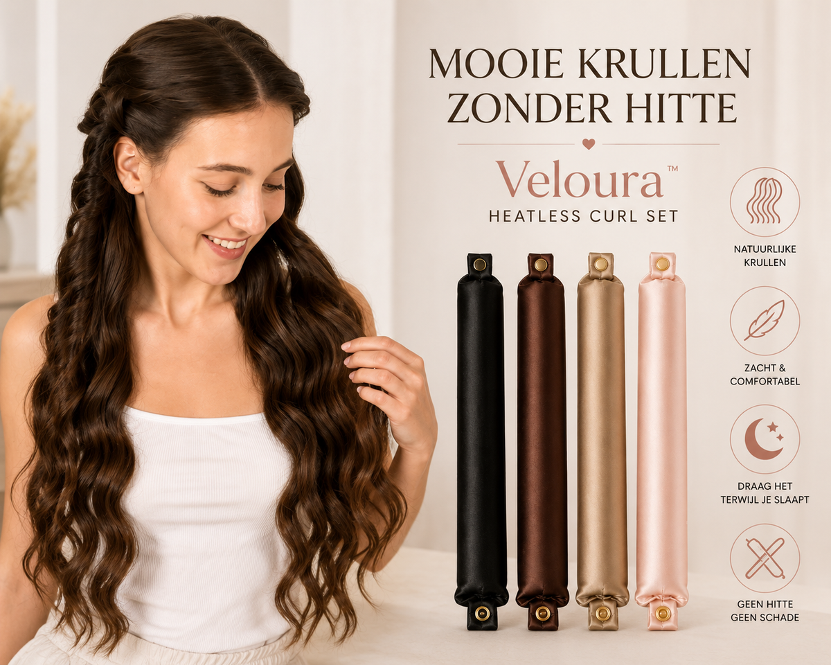 Veloura™ Heatless Curl Set – Zachte Krullen Zonder Hitte
