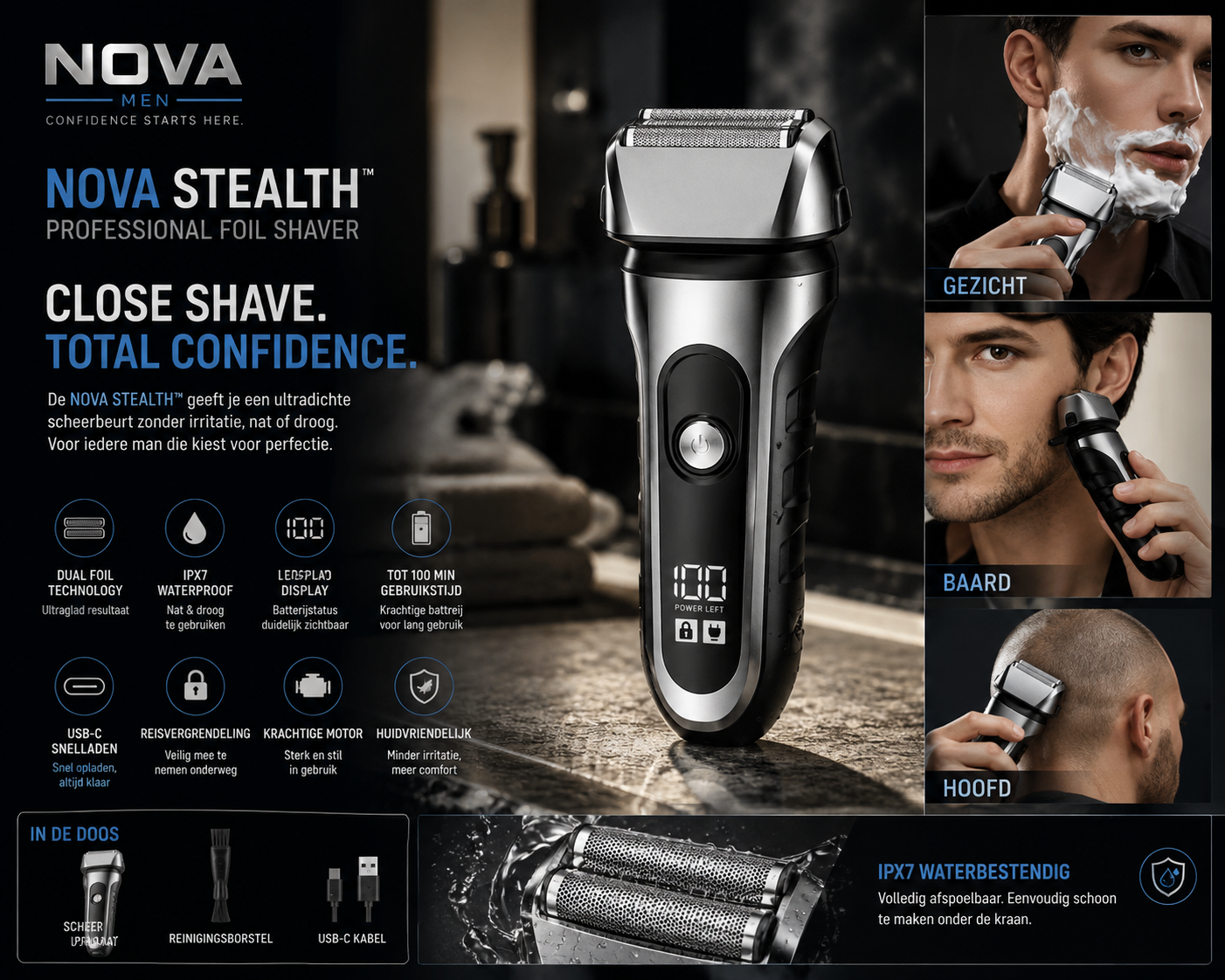 NOVA STEALTH™ Professional Foil Shaver