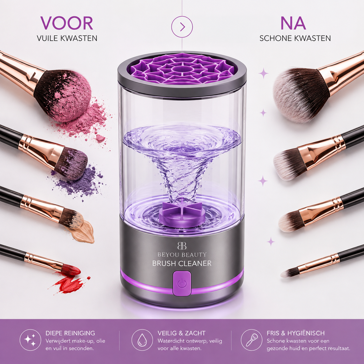 BEYOU BEAUTY™ Brush Cleaner – Elektrische Make-upkwastenreiniger